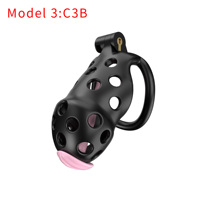 LOVE CC022 Jaula de Castidad ABS con 5 Anillos, 1 Conducto, 2 Llaves Metálicas, 1 Tubo, 4 Llaves de Plástico, Impermeable IPX7, 255g