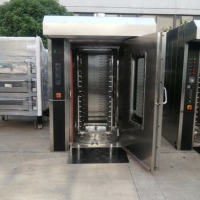 Four à convection rotatif commercial LianFu en acier inoxydable, 32/64 plateaux, électrique, contrôle précis de la température, nouveau modèle pour la cuisson du pain