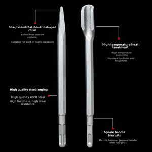 <span class=keywords><strong>ดอก</strong></span><span class=keywords><strong>สว่าน</strong></span>กระแทกไฟฟ้าอุตสาหกรรม หัวสี่เหลี่ยม <span class=keywords><strong>ดอก</strong></span>สกัดแบน <span class=keywords><strong>ดอก</strong></span>สกัดปลายแหลม <span class=keywords><strong>ดอก</strong></span>สกัดรูปตัวยู เหล็กกล้าความเร็วสูง สำหรับคอนกรีต - Product Image 3