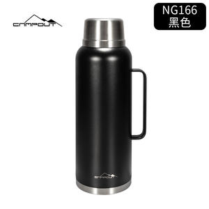 Bouteille d'eau isotherme en acier inoxydable Campout 304, grande capacité, durable, pour le camping en plein air, bouteille d'eau chaude, noir, vert - Product Image 2