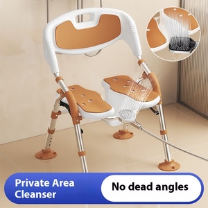 Silla de ducha de acero inoxidable para baño en casa, asiento de ducha plegable para personas mayores con discapacidad de seguridad - Product Image 3