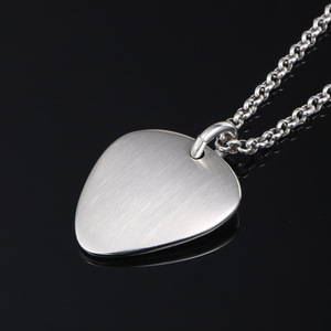 <b>Titanium</b> Steel Guitar Pick Pendant Star Design Unisex Necklace Festival Accessory SP667-668 - Product Image 3