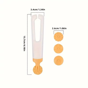 Rodillo Decorador de Repostería 4 en 1 de Plástico, Cortador de Galletas Intercambiable, Herramienta para Hornear DIY, Moldes - Product Image 5