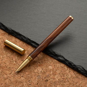 High-grade Unique Brass Metal Sandalwood Dark Tip <span class=keywords><strong>Fountain</strong></span> <span class=keywords><strong>Pen</strong></span> com logotipo personalizado para o presente de Natal - Product Image 2