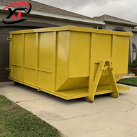 Poubelle de levage à crochet de construction de grande capacité Grue Roll off Container Hook Lift Dumpster Recycling Waste Skip Bin