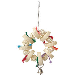 Игрушки для снятия стресса: пижама из луфы ручной работы с пионами, подвесные кольца, гирлянды из луфы, качели для попугаев и птиц - Product Image 5