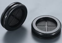 Kuliwei Vente directe usine – Passe-câble en silicone noir personnalisé à fente croisée, protecteur de câble à clipser pour armoire électrique