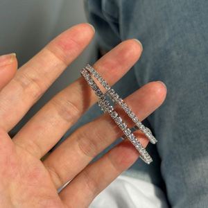 Dylam High Top Jewelry S925 <b>Silver</b> 2.5mm D Color VVS1 Moissanite Stone Gem Tennis <b>Bracelets</b> Luxurious Tennis <b>Bangle</b> <b>Bracelet</b> - Product Image 3