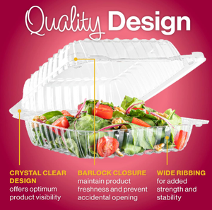 8 \ "X 8 \" X 3 \ "coperchio incernierato contenitori di plastica trasparente Togo scatole di fragole cibo a conchiglia per prodotti da forno Pizza <span class=keywords><strong>Hamburger</strong></span> - Product Image 4