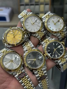 Montre de luxe pour homme en acier 904L plaqué or de qualité 5A, avec plusieurs cadrans noirs, chronographe, version lourdement lestée 3255, montre mécanique sportive - Product Image 3
