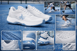 أحذية بادل تنس عالية الجودة وفعالة من حيث التكلفة وخفيفة الوزن للصيف والربيع والشتاء مع جزء علوي شبكي ونعل مطاطي - Product Image 2