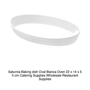 จานอบทรงรี Saturnia สีขาว ขนาด 22 × 14 × 5 ซม. - Product Image 2