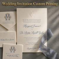 Invitations de mariage élégantes personnalisées avec dorure à chaud et design personnalisé, avec enveloppes pour la cérémonie de mariage