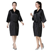 Vente flash : Robe kimono personnalisée avec logo imprimé et brodé, robe de salon de beauté en soie douce personnalisée, unisexe, pour spa, barbier, coiffeur