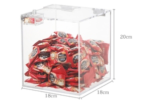 Dấu hiệu mùa xuân tùy chỉnh rõ ràng Acrylic <span class=keywords><strong>plexiglass</strong></span> kẹo hiển thị hộp vuông Acrylic nắp hộp lưu trữ kẹo - Product Image 6