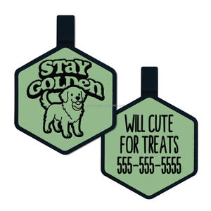 Kleine Dubbelzijdige Aangepaste Siliconen Hond & Kat Id Tag Effen Patroon Anti-Verloren Gegraveerde Tags Klassieke Stijl - Product Image 6