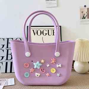 Fashionable Colorful EVA Tote <b>Bags</b> Large Capacity Travel Beach <b>Bag</b> Girls Waterproof Handbag - Product Image 5