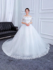 Nuovi <span class=keywords><strong>Abiti</strong></span> da Sposa Bianchi di Alta Gamma 2025 - Product Image 6