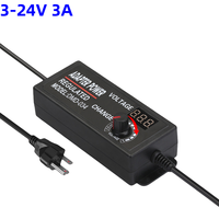Adaptateur secteur réglable Adaptateur secteur CC Alimentation 3 - 24V 3A pour bande LED Lampe OEM 72W 12V 16V 18V 19V 20V 1a 2a 3a 5a 10a