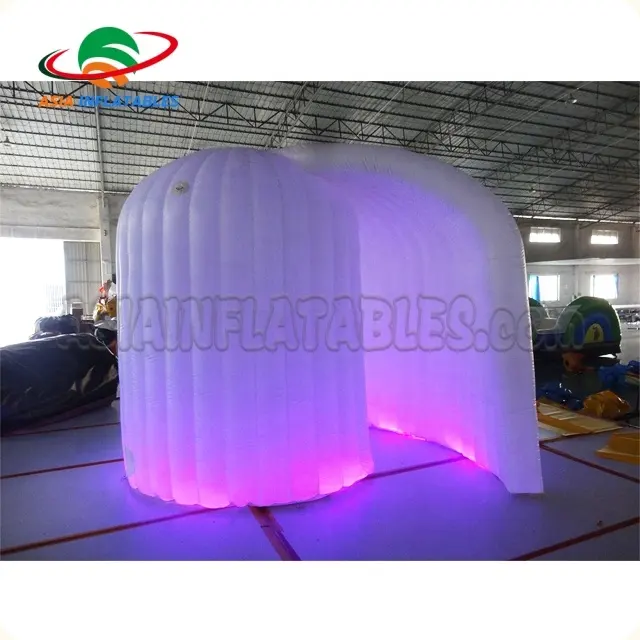 Customized Led Lighting Camera Shape Inflatable Photo Booth Cabin Tent For Wedding Party