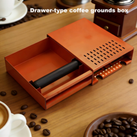 Boîte à marc de café réutilisable en acier inoxydable, écologique, grande taille, pour usage domestique, tiroir pour porte-filtre à expresso