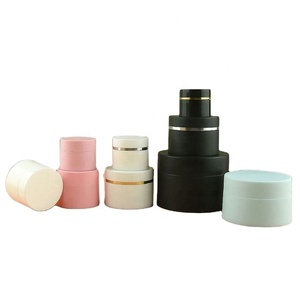 Empty Round Custom 100ml 120ml Matte Lip Balm Body Cream Scrub Black PP <b>Plastic</b> Cosmetic <b>Jar</b> With Lid - Product Image 1