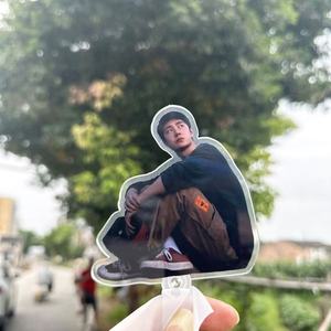 Support en acrylique transparent personnalisé pour figurine d'anime, articles de merchandising d'événements coréens, éventails en plastique imprimés UV, piquets - Product Image 6