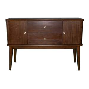 DB Mid-Century Modern Cherry Finish Server Cabinet with <b>2</b> <b>Drawers</b> Bar <b>Storage</b> Solution - Product Image 2