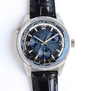 ซูเปอร์เมน คือนาฬิกา World Time Geographic ขนาด 42 มม. หน้าปัดไล่เฉดสี แสดงเวลาสองเขตเวลา กระจกแซฟไฟร์ สายหนังสุดหรู - Product Image 2