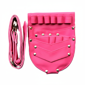 Équipement de salon professionnel, ciseaux de coiffure couleur ZEBRA ROSE, étui pour ciseaux en cuir PU, fournitures de salon personnalisées - Product Image 2