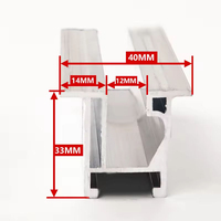 Rail de guidage de seuil de porte d'ascenseur 40*33mm, pièces de rechange pour ascenseurs de passagers