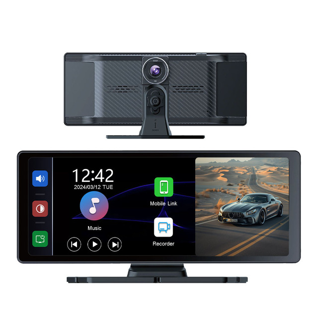 10.26' 4K Portable Carplay Screen for Car Apple Carplay Android Auto Universal Car Radio Online Navigation with BT WIFI FM ZC10