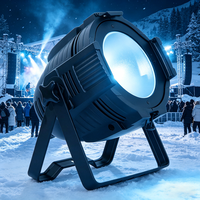 Projecteur PAR COB 200W à refroidissement silencieux, blanc chaud, 60 faisceaux, sans scintillement, gradation, contrôle DMX512, design innovant pour le théâtre