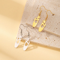 Ballerine Pointe Chaussure Boucles D'oreilles pour Femmes Fille En Acier Inoxydable À La Mode Creative Ballet Danseur Bijoux Sport Graduation Cadeau