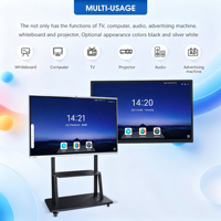 AWSTOUCH Fabrieks Prijs 4k 86 55 65 75 85 98 Inch Android/OPS Touchscreen Digitaal Whiteboard Smartboard Interactief Whiteboard