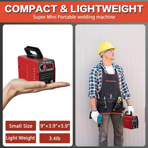Soldadora Portátil Corotc 110V/220V Mini con Alta Potencia MMA Arc IGBT Inverter 200/250A <span class=keywords><strong>Esab</strong></span> AC/DC Máquina de Soldar con Alambre de Cobre Motor DC - Product Image 2