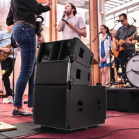 Enceinte passive à deux voies professionnelle de scène audio V20, double 10 pouces, en bois vide, vente en gros d'usine