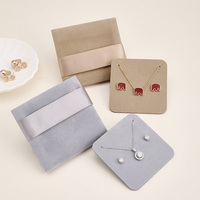 Nouvelle pochette en velours double face de style Ins, avec compartiment intérieur pour cartes, bijoux, boucles d'oreilles et bagues, fermeture à bouton-pression