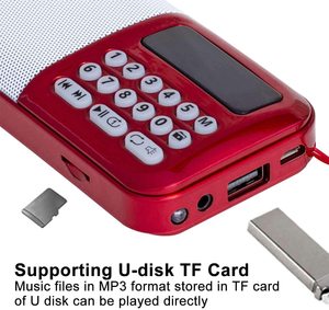 新型便携式收音机接收器，带可充电电池的数字调频收音机，带低音的完美音质MP3 - Product Image 4