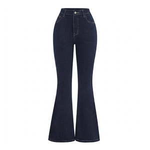 Mid Waist Wide Leg Denim <b>Jeans</b> Cotton Loose Fit Solid Color <b>Vintage</b> Ripped Stonewashed Casual Style Winter ODM Customized Color - Product Image 5