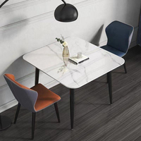 Ensemble table et chaises de salle à manger carrées en marbre, design moderne et luxueux, vente en gros à prix abordable 2025