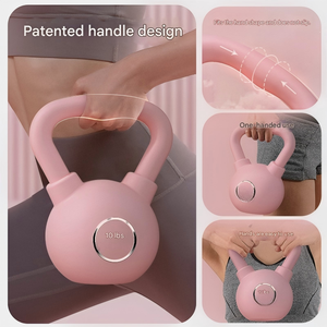 Nouvelle Kettlebell colorée en PVC respirant pour squats, haltères de <span class=keywords><strong>musculation</strong></span>, exercices de force, revêtement en poudre - Product Image 3