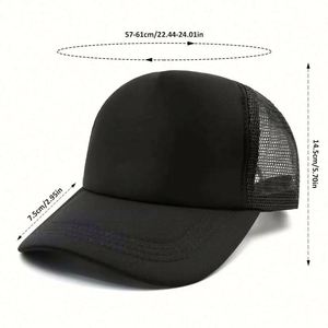 Casquette Trucker 5 Panneaux en Maille Unie avec Logo Brodé Personnalisé, Impression Professionnelle, Vente en Gros, Casquette Trucker en Mousse Premium - Product Image 4