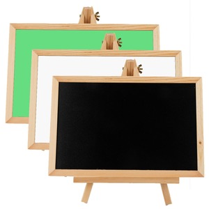 Tablero de escritura con soporte de madera plegable pequeño con repisa incorporada y <span class=keywords><strong>pizarra</strong></span> magnética, <span class=keywords><strong>pizarra</strong></span> extraíble para el hogar, Color negro - Product Image 1