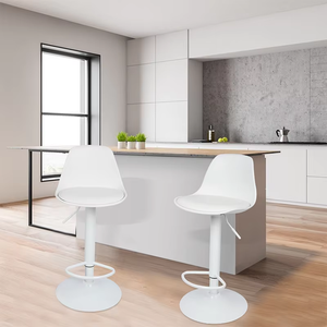 Taburete Alto de <span class=keywords><strong>Bar</strong></span> de Lujo Personalizable al por Mayor con Altura Ajustable y Estructura de Metal de Estilo Moderno para Uso en Cocina y Sala de Estar - Product Image 6