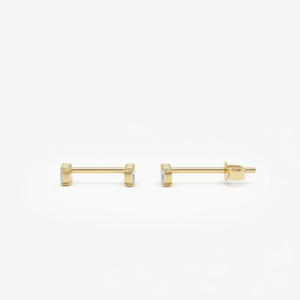 Pendientes de Barra con Diamantes Baguette DHANI JEWELS al por Mayor, Oro Blanco, Amarillo y Rosa de 14K, Claridad VS, Diamantes Naturales para Minoristas de Lujo - Product Image 3
