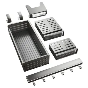 Prix de gros étagère de rangement de cuisine en acier inoxydable 304 armoires de cuisine étagères de rangement en acier