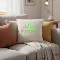 Vente en gros pas cher personnalisé Sublimation Blanks housse de coussin en lin avec animaux et feuilles motifs anti-bactéries étanche hôtel utilisation