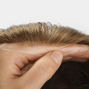 U.<strong>S</strong>. STOCK 0.03mm Ultra Thin Skin HS25V Invisible <strong>Men's</strong> <strong>Hair</strong> Systems V-looped Human <strong>Hair</strong> Toupee - Product Image 3