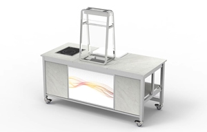 Suministros para Hoteles, Mesa de Buffet/Cafetería de Alta Calidad con Cubierta de Mármol Estilo Árabe para Banquetes, con Varios Diseños LED - Product Image 6